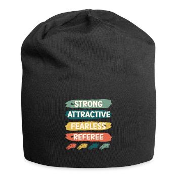 Arbitre fort et attrayant et intrépide - Bonnet en jersey - noir - Devant