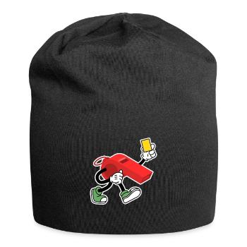 Sifflet de l’arbitre avec carton jaune Shiri - Bonnet en jersey - noir - Devant