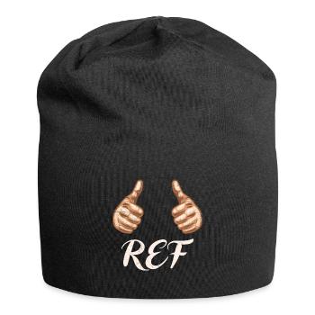 Schiri Schiedsrichter - Jersey-Beanie - Schwarz - Vorne