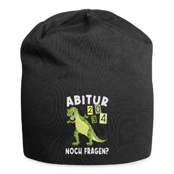 Einschulung Dinosaurier Abi 2034 - Jersey-Beanie - Schwarz - Vorne