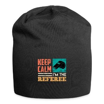 Ich bin der Schiedsrichter - Jersey-Beanie - Schwarz - Vorne