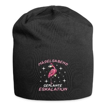 Flamingo Junggesellenabschied Frauen jga Saufen - Jersey-Beanie - Schwarz - Vorne