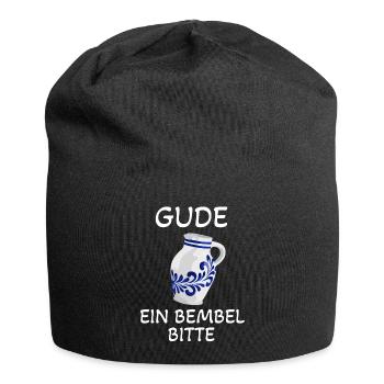 Bembel Äppler Ebbelwoi Äppelwoi - Jersey-Beanie - Schwarz - Vorne