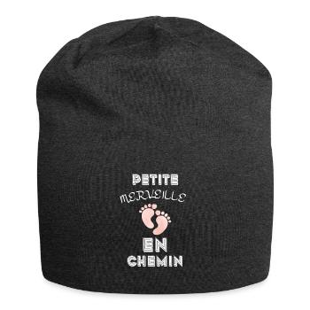 Petite merveille en chemin - Bonnet en jersey - charbon - Devant