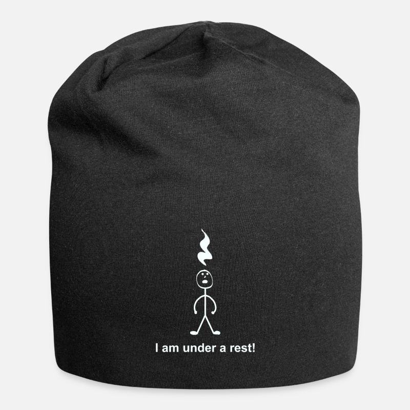 Ich stehe unter einer Pause Musik Hummor - Jersey-Beanie - Schwarz