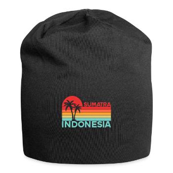 Vintage Holiday Trip Sumatra Indonesia Asia - Jersey Beanie - black - Front