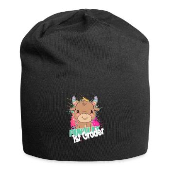 Finally 1st Grade, First Grader - Jersey Beanie - black - Front