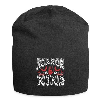 Horror King Scary Films Lover Halloween Fans - Jersey Beanie - charcoal grey - Front