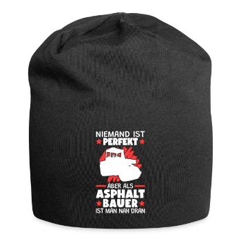 Asphaltbauer sind perfekt Straßenbauer - Jersey-Beanie - Schwarz - Vorne