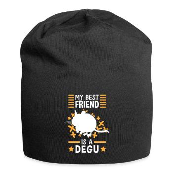 Degu is my friend rodent Chile Degus - Jersey Beanie - black - Front