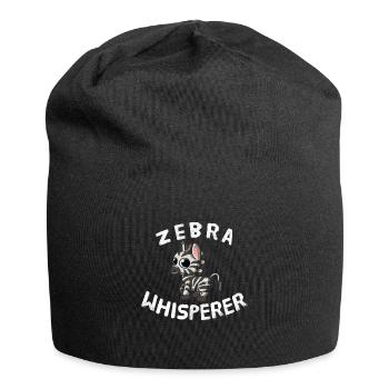 Zebra Whisperer Zebra Pferd Zebrastreifen Tier - Jersey-Beanie - Schwarz - Vorne