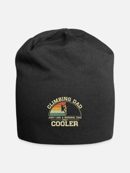 Climbing Dad Klettern Papa Vatertag Kletterer - Jersey-Beanie - Schwarz