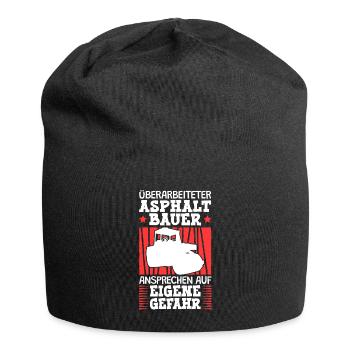 Überarbeiteter Asphaltbauer Straßenbauer - Jersey-Beanie - Schwarz - Vorne