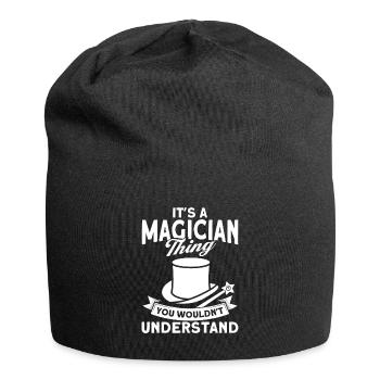Magician Party Magic Tricks Performer Magician - Jersey Beanie - black - Front