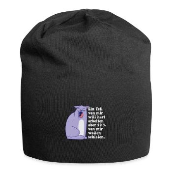 Ein part von mir möchte hart arbeiten - Jersey-Beanie - Schwarz - Vorne