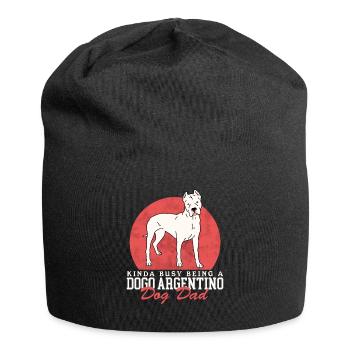 Dogo Argentino Papa Chien Propriétaire Cadeau - Bonnet en jersey - noir - Devant