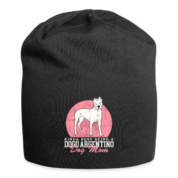 Dogo Argentino Mom Dog Dog Owner Gift - Jersey Beanie - black - Front