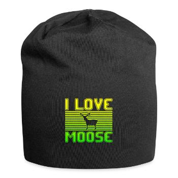 I love moose - Jersey-Beanie - Schwarz - Vorne