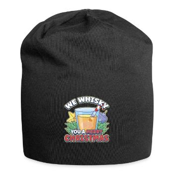 Conception de whisky de Noël pour un amateur de boisson de Noël - Bonnet en jersey - noir - Devant