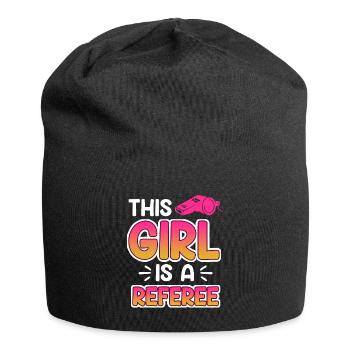 Women Referee Referee Schiri - Jersey Beanie - black - Front