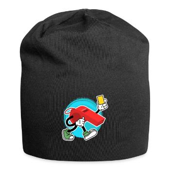 Sifflet de l’arbitre avec carton jaune Shiri - Bonnet en jersey - noir - Devant