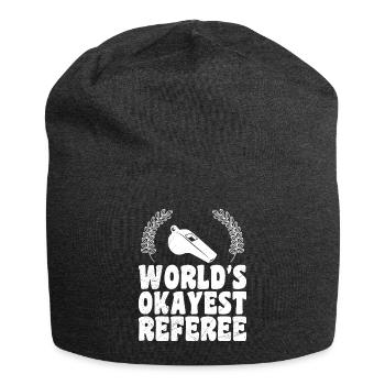 Arbitre Refeferee le plus correct du monde - Bonnet en jersey - charbon - Devant