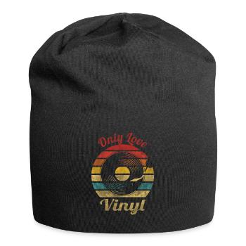 Only Love Vinyl Retro Vintage Music - Jersey-Beanie - Schwarz - Vorne