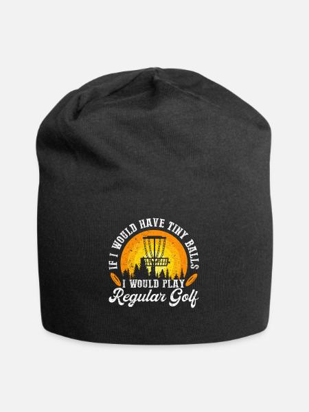 Si j’avais de minuscules balles Drôle de disc golf motif - Bonnet en jersey - noir