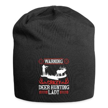 Buck Deer Hunting Hunter Girl - Jersey-Beanie - Schwarz - Vorne
