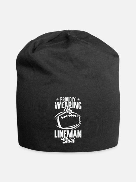 Football Lineman Stolzes Leben Spieler Sport - Jersey-Beanie - Schwarz