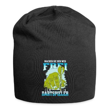 Eilige Dartspieler die zum Spiel wollen - Jersey-Beanie - Schwarz - Vorne
