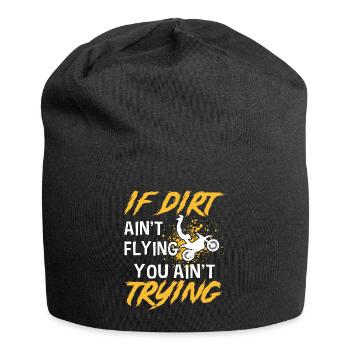 Vintage, Wenn Dreck Nicht Flieg - Jersey-Beanie - Schwarz - Vorne