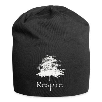 respire - nature, arbre et zen - Bonnet en jersey - noir - Devant