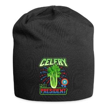 Celery, funny saying, Celery-For-President - Jersey Beanie - black - Front