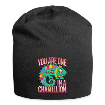 Chameleon funny saying You-Are-One-In-A-Million - Jersey Beanie - black - Front