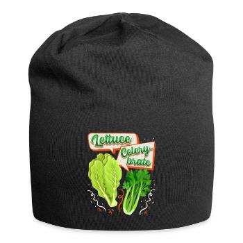Celery, salad funny saying, pun - Jersey Beanie - black - Front