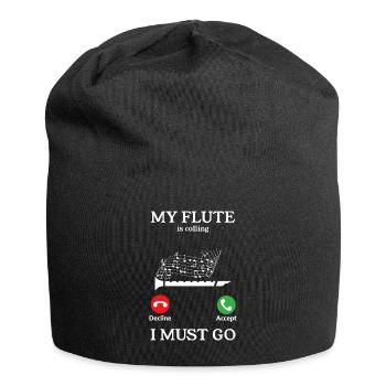 Ma flûte appelle, je dois aller flûtiste - Bonnet en jersey - noir - Devant