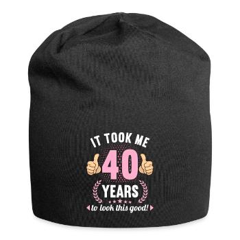 it took me 40 Years to look this good 40 Birthday - Jersey-Beanie - Schwarz - Vorne