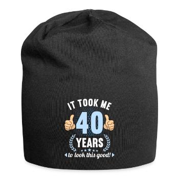 it took me 40 Years to look this good 40 Birthday - Jersey-Beanie - Schwarz - Vorne