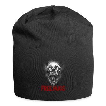 Free Hug's Skull -Bloody Font Halloween - Jersey Beanie - black - Front