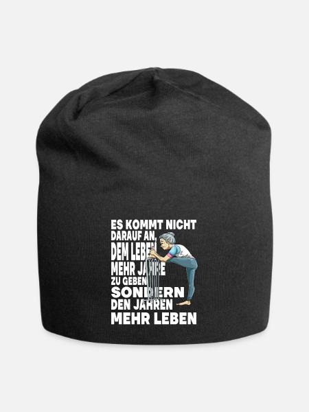 Rüstige Oma Fite Großmutter Sportliche Senorin - Jersey-Beanie - Schwarz