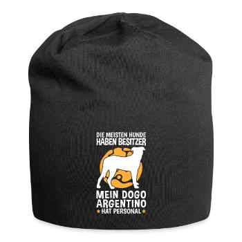 Dogo Argentino hat Personal Argentinien Dogge - Jersey-Beanie - Schwarz - Vorne