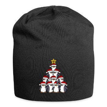 Arbre de Noël Pingouin - Bonnet en jersey - noir - Devant