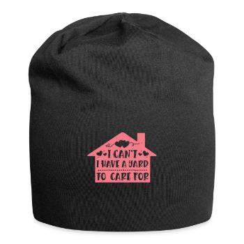 Ich Kann Nicht Ich Muss Auf Den Hof Aufpassen - Jersey-Beanie - Schwarz - Vorne