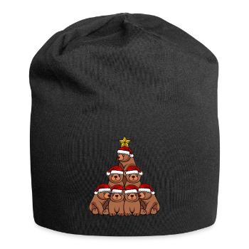 Arbre de Noël de l’ours - Bonnet en jersey - noir - Devant