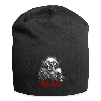 Free Hug's Skull -Bloody Font Halloween - Jersey Beanie - black - Front
