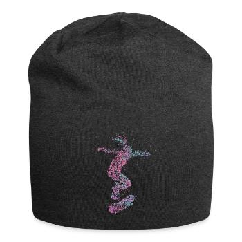Skateboarderin Skaterin Skills Tricks Skatepark - Jersey-Beanie - Anthrazit - Vorne