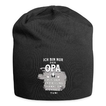 Opa hat sein Enkelkind - Jersey-Beanie - Schwarz - Vorne