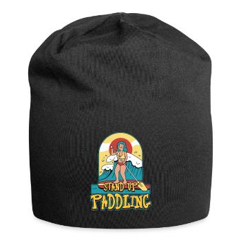 Conception de stand up paddle pour un surfeur de paddle - Bonnet en jersey - noir - Devant