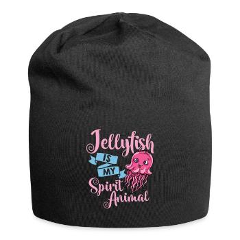 Qualle Meduse Fisch Tank Meerestiere Aquarium - Jersey-Beanie - Schwarz - Vorne